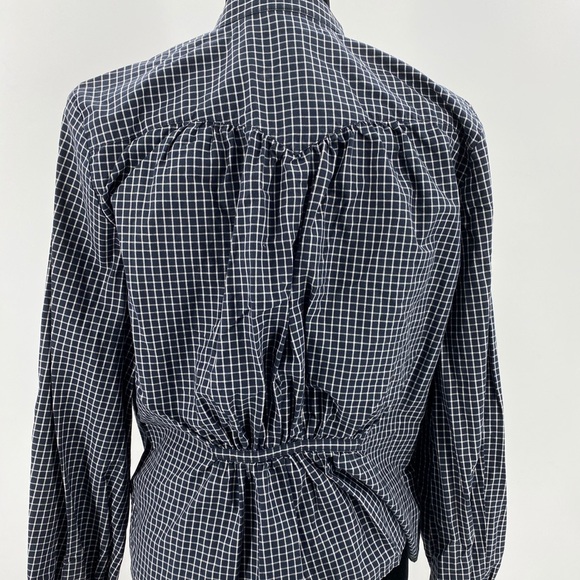 Ralph Lauren Black White Long Sleeve Button Blouse - Picture 3 of 4